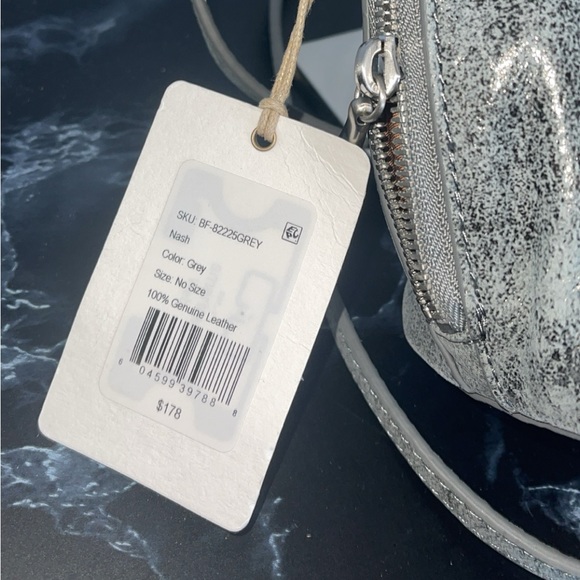 HOBO Handbag Nash Crossbody in Grey / Blue Buffed Hide Leather AUTHENTIC NWT - Picture 6 of 11